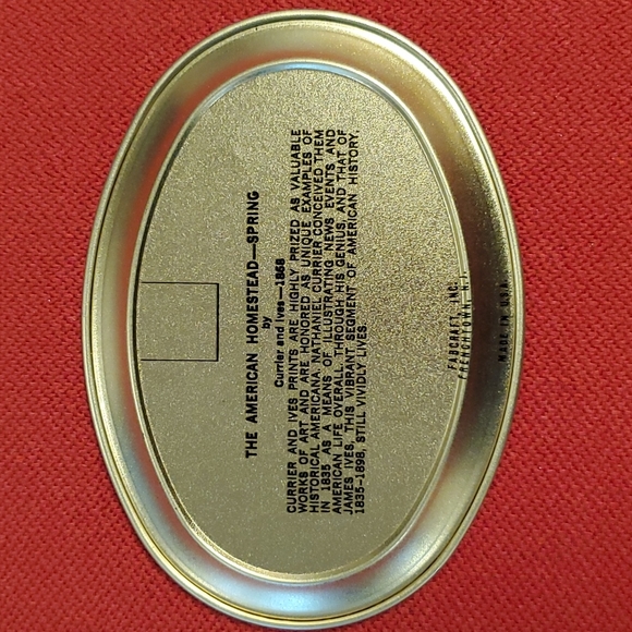 Currier & Ives decorative trays American Homestead Set of 4 Seasons vintage - Picture 3 of 11